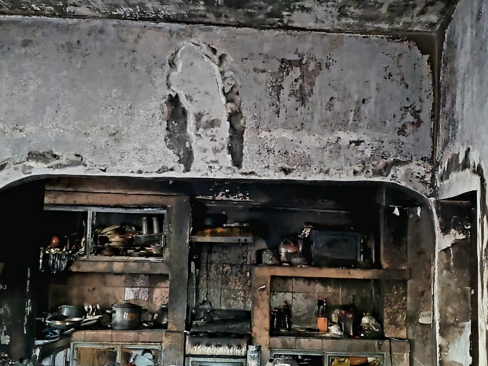 Imagen de la Virgen de Guadalupe incendio Culiacán don Memo