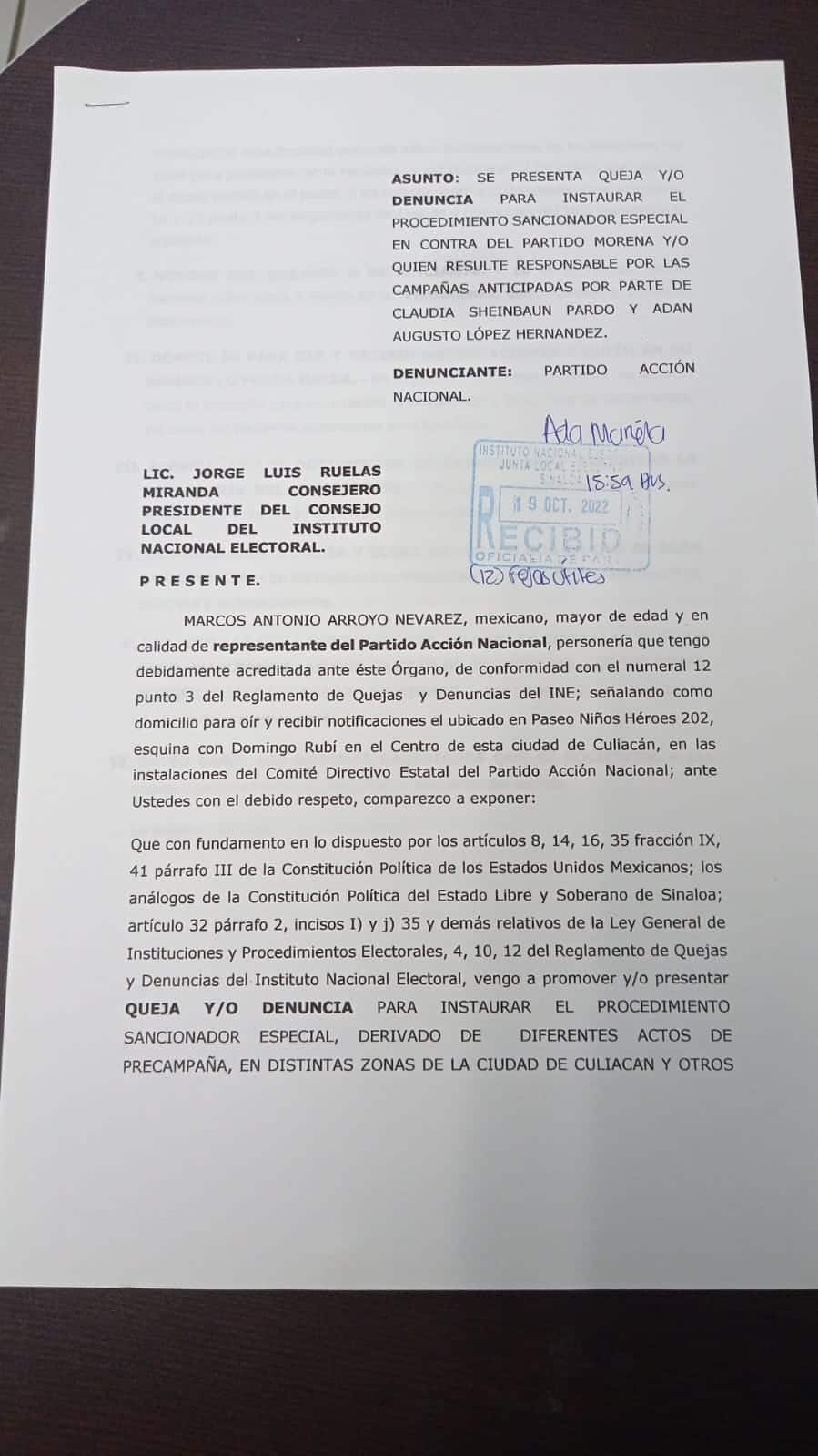 PAN Sinaloa denuncia pinta de bardas