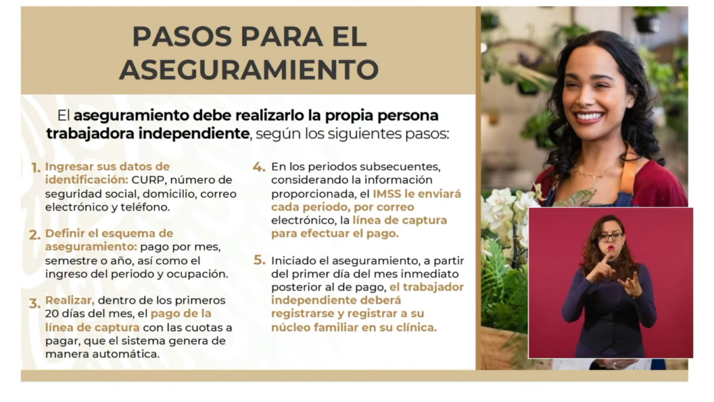 Pasos para el aseguramiento de trabajadores independientes