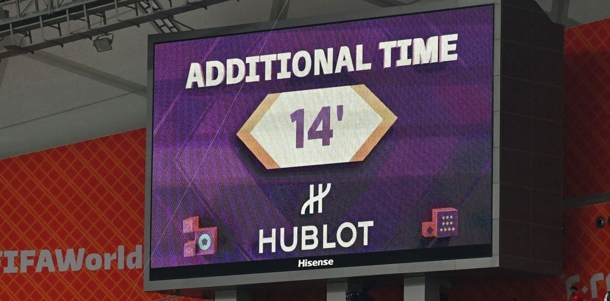 El tiempo añadido en el mundial 2022