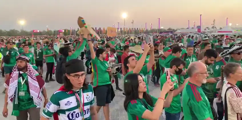 Videos: Así vive la invasión verde el sabor del mundial en Qatar 2022, previo al debut de México ante Polonia