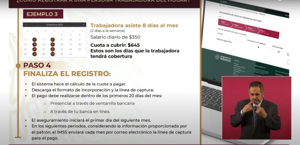 Registro de persona trabajadora del hogar 3