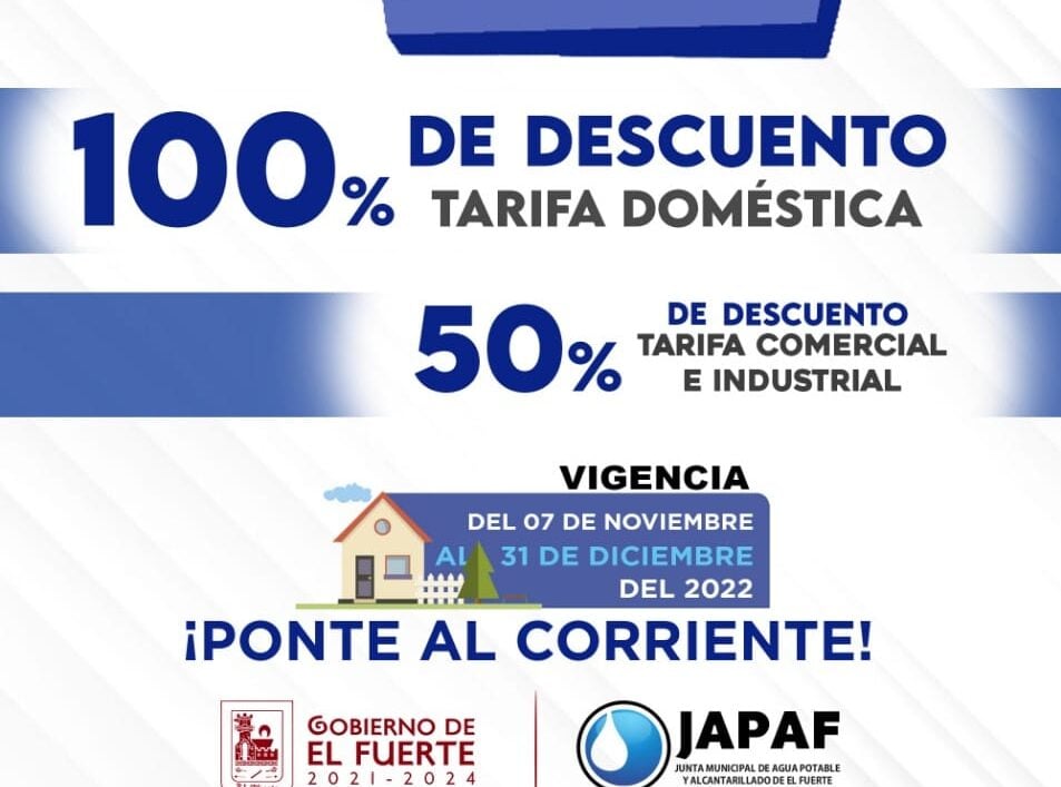 ¿Debes tu recibo de agua? ¡Aprovecha! Lanza Japaf campaña de descuentos para sus usuarios