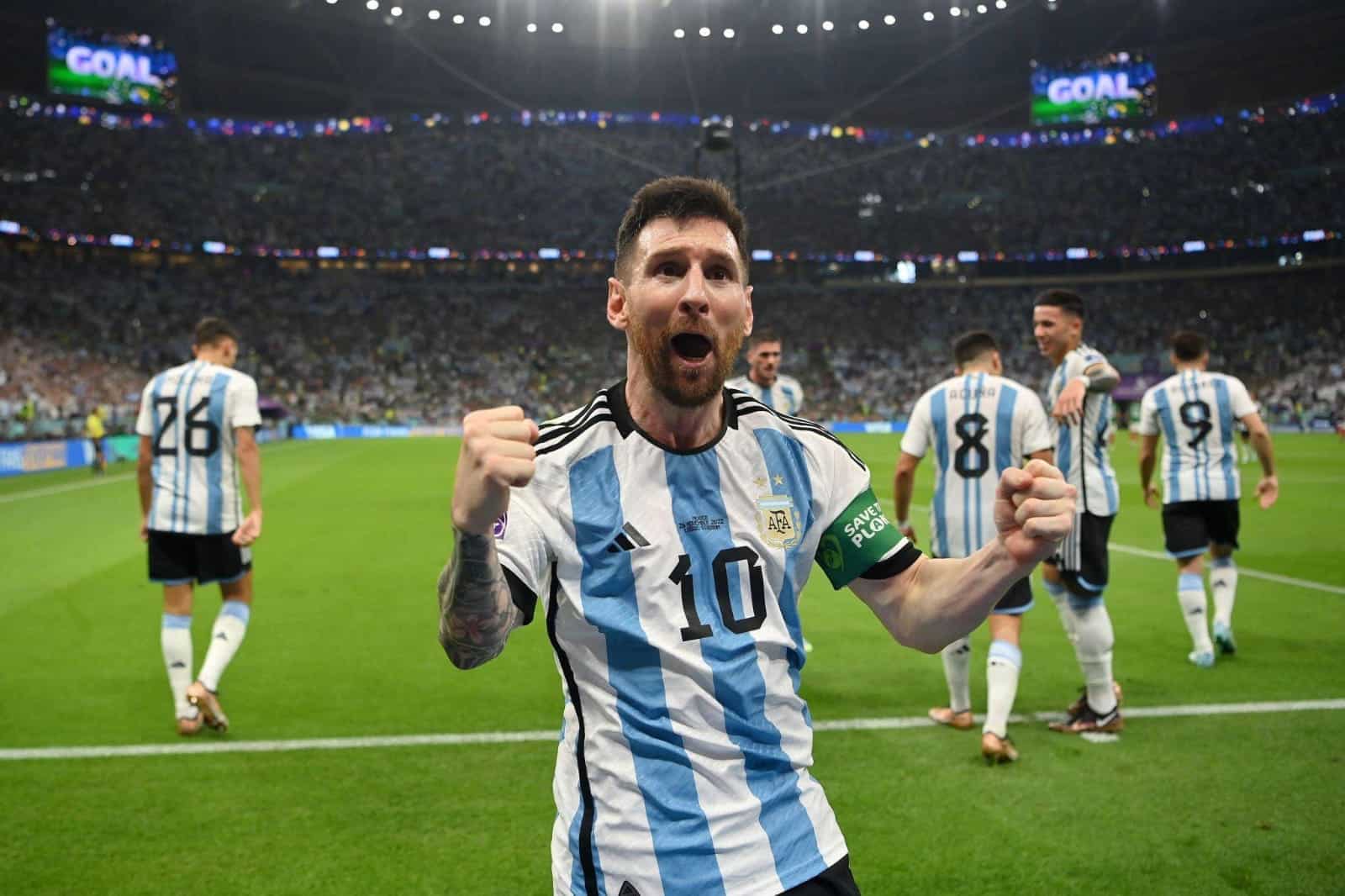 Lionel Messi celebrando gol