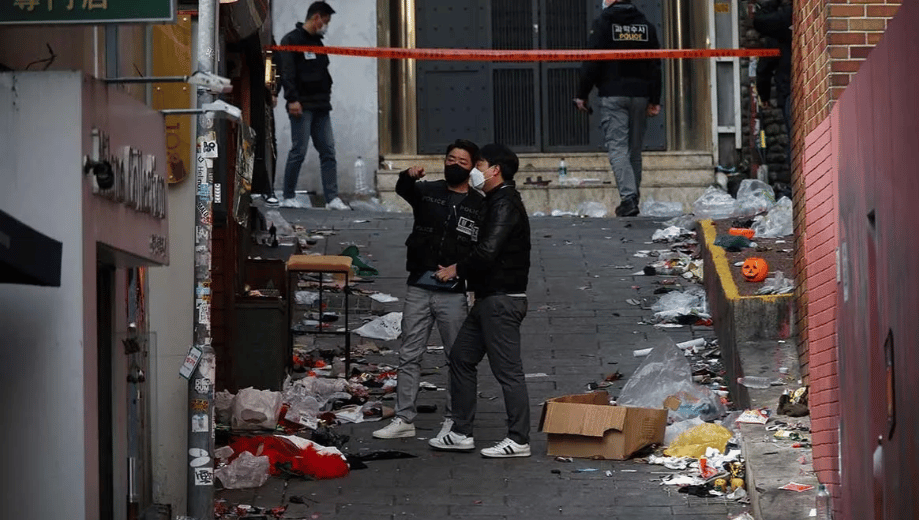 policía muerto Itaewon