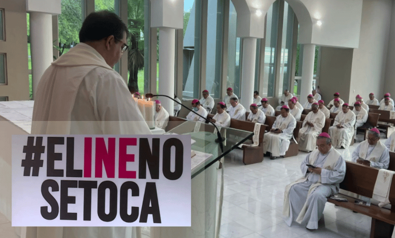 Iglesia católica a favor del INE