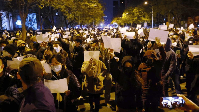 Manifestaciones en China