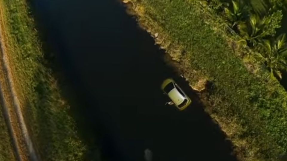 salvan a mujer de caimanes en canal