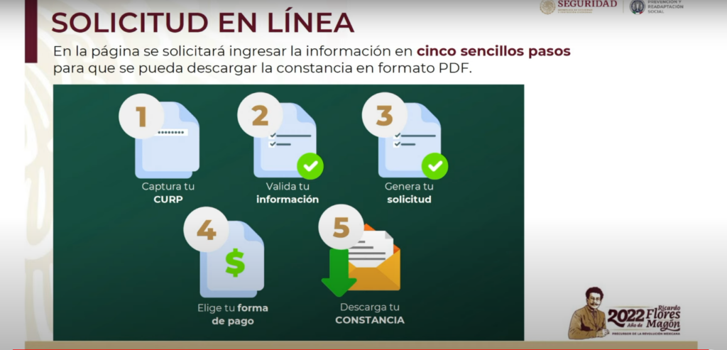 Constancias de antecedentes penales federales vía internet