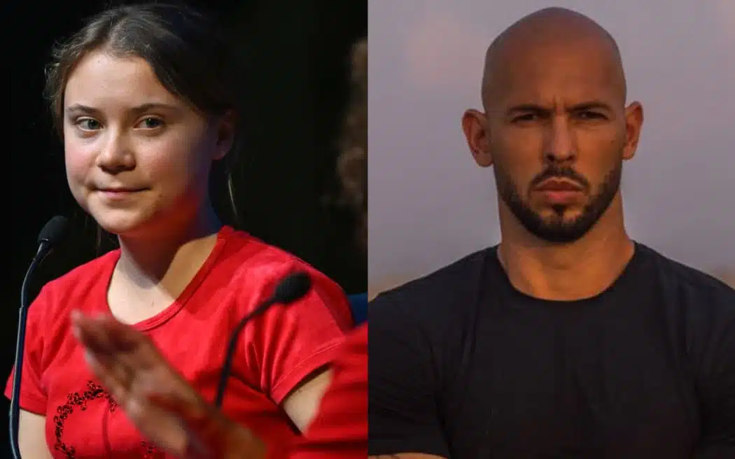 Andrew Tate y Greta Thunberg