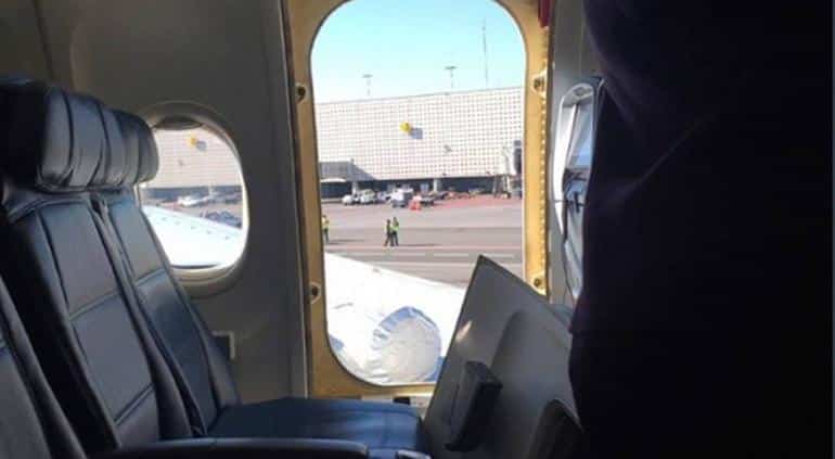 VIDEO: ¡Iba rumbo a Houston! Usuarios viven momentos de terror en el AICM, tras falla de turbina de avión