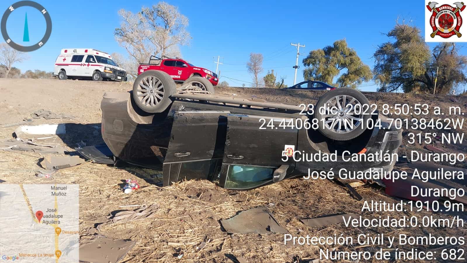 Reportan aparatosa volcadura del grupo sinaloense "Los Alegres del Barranco" 
