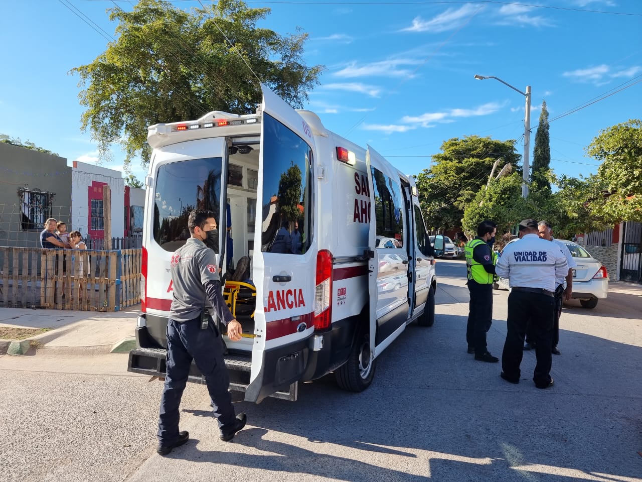 Accidente Motociclista Los Mochis SUMMA Lesionado Tránsito Policíaca