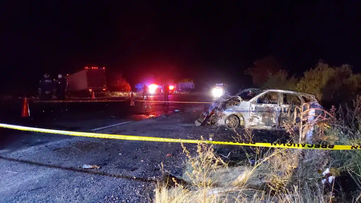 Calcinado en incendio Guamuchil