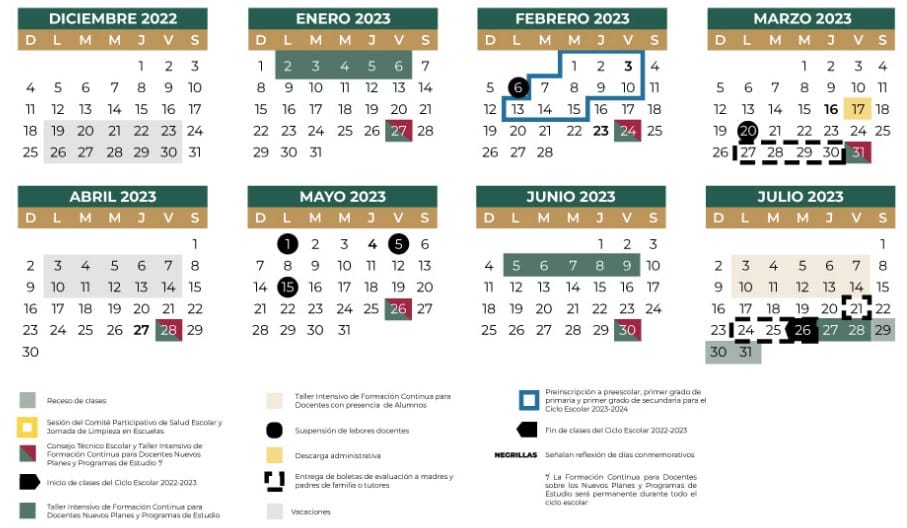 Calendario SEP