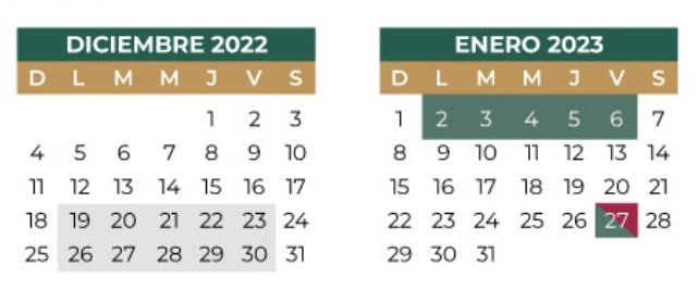 Calendario SEP