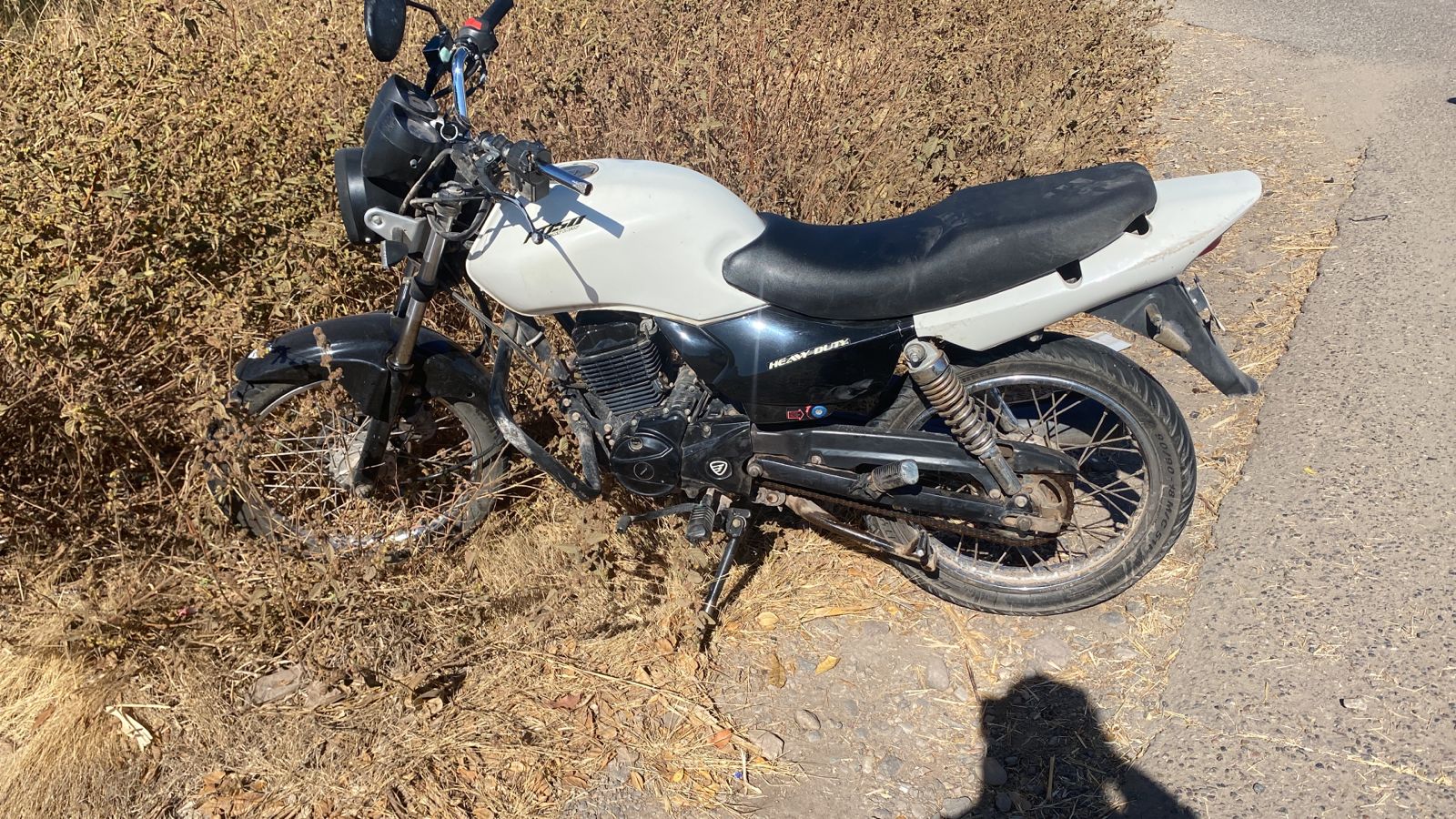 Choque en Motocicleta, por la carretera a Angostura