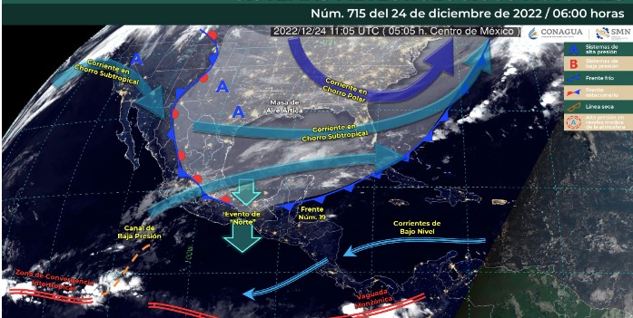 Clima México témpano onda gélida Navidad frío