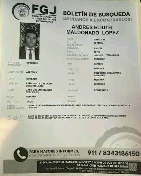 Desaparece Andrés Eliuth