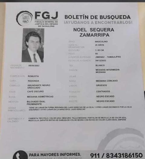 Desaparece Noel Sequera