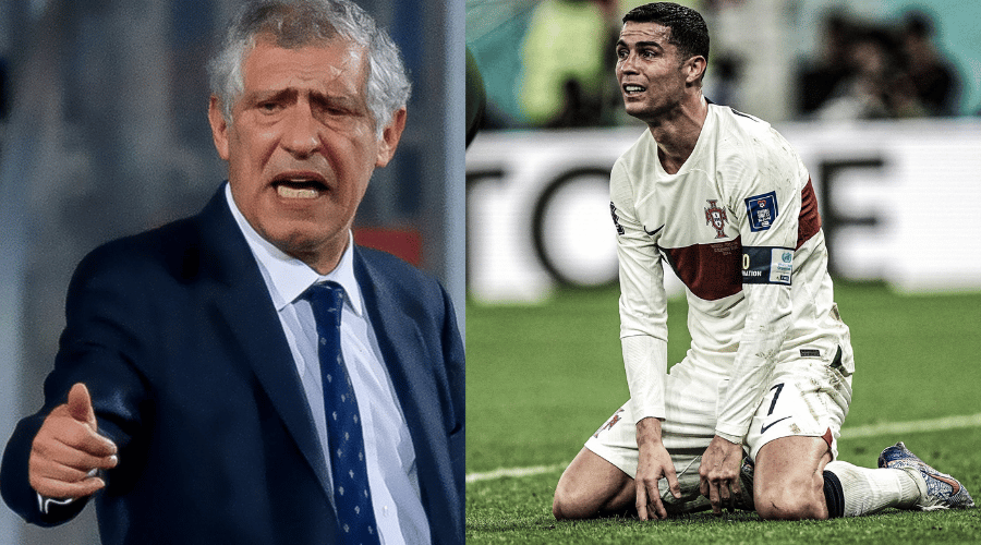 Fernando Santos y Cristiano Ronaldo