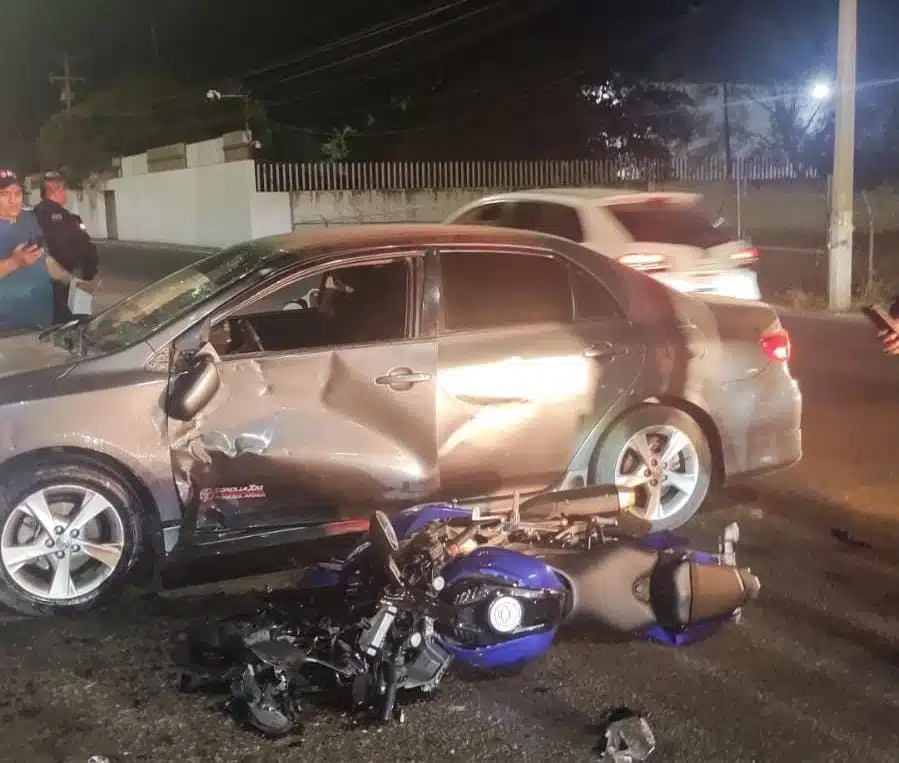 Motociclista herido en Culiacan