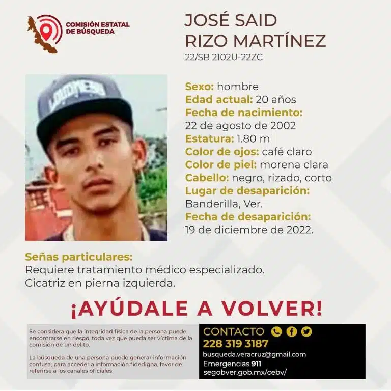 Piden ayuda para localizar a José Said; ¡desapareció en Veracruz!