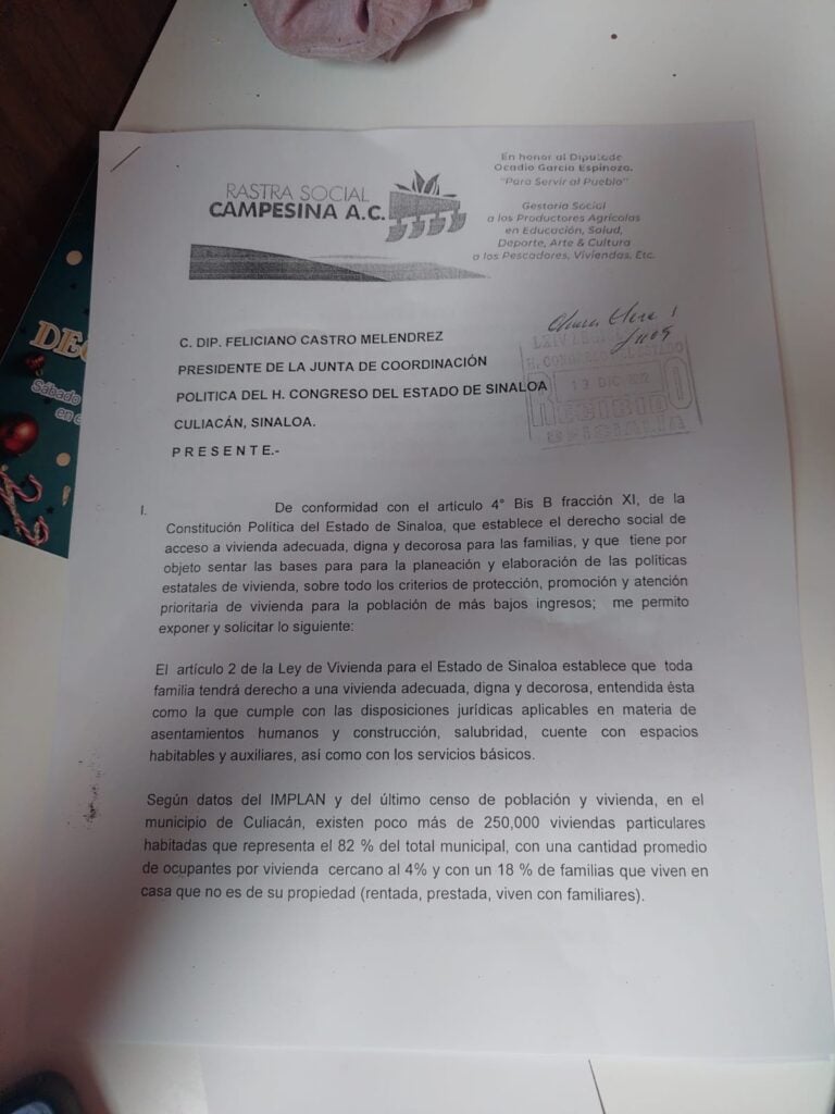 Presupuesto, Reservas territoriales para viviendas