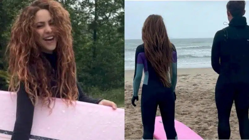 Shakira y su profesor de surf