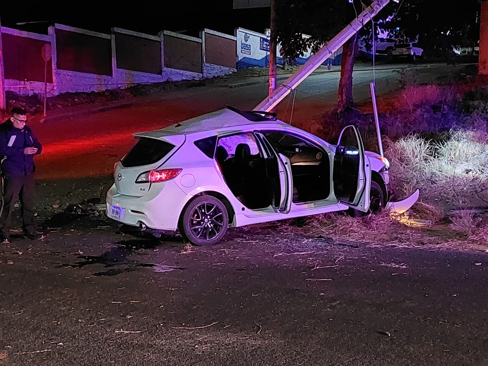 Vísperas de Año Nuevo poste de la CFE accidente Culiacán