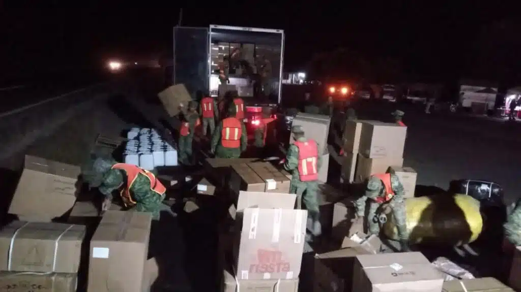 Aseguran militares tractocamión cargado con 117 kilogramos de fentanilo en Ahome