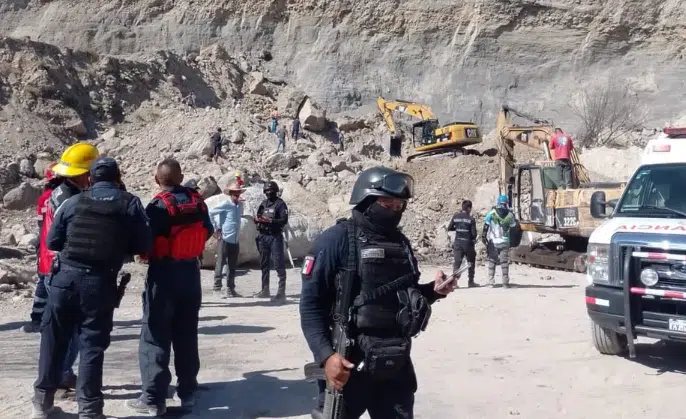 Derrumbe en mina de Taxco