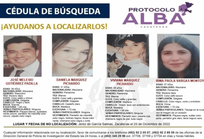 Desaparecidos en Zacatecas