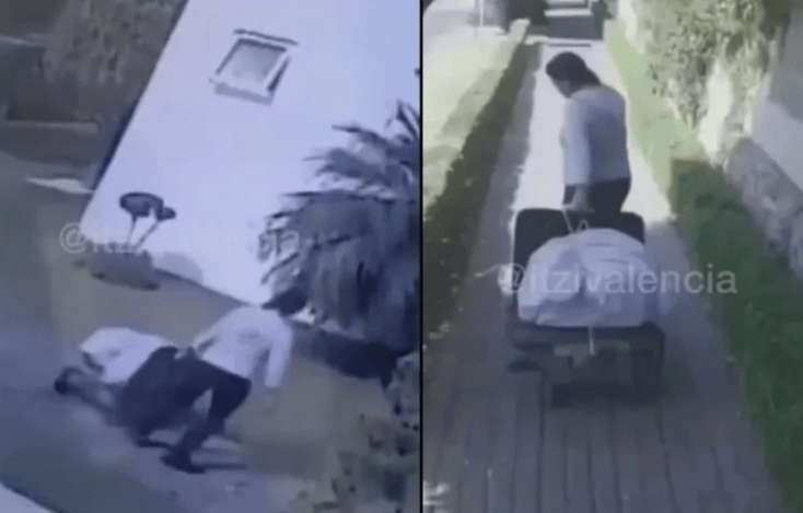 mujer roba caja fuerte