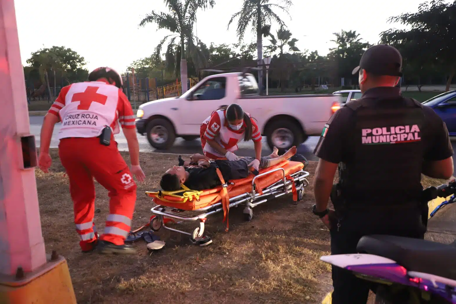 Accidente Mazatlán Atenciones Cruz Roja Policíaca