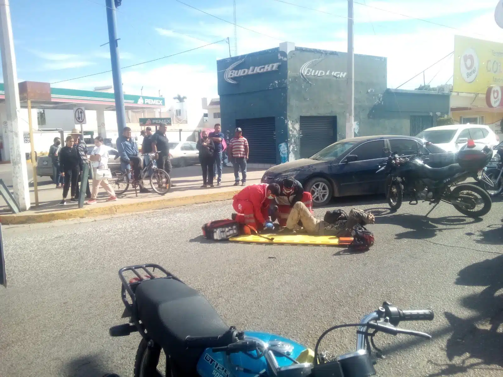 Accidente Motociclista Policíaca Guasave Cruz Roja Paramedicos