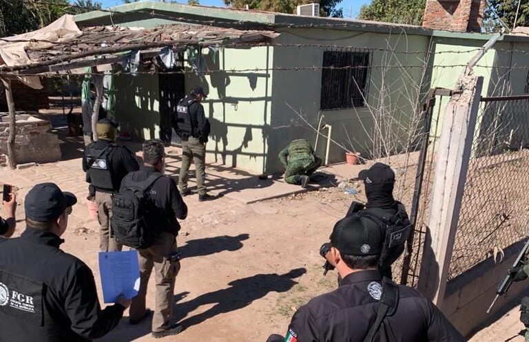 Asegura FGR un inmueble con municiones y droga en Higuera de Zaragoza