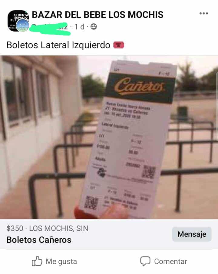 Boletos Cañeros Los Mochis Semifinal