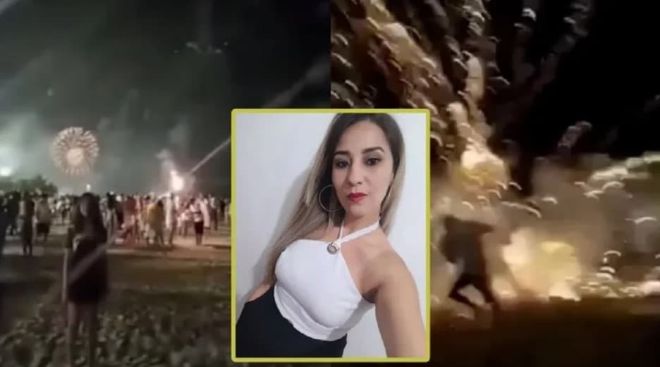 Brasil madre muere por cohete en el rostro