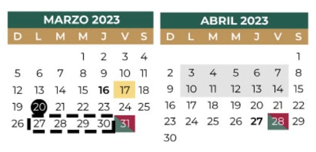 Calendario SEP Puente