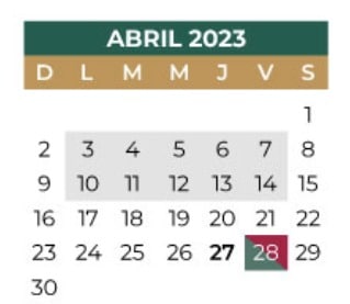 Calendario escolar SEP