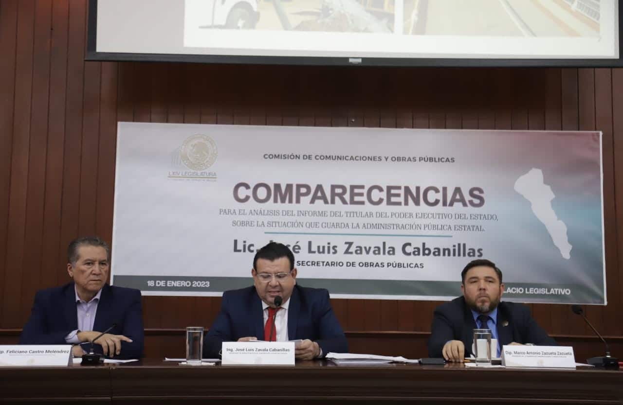 Comparece ante diputados secretario José Luis Zavala
