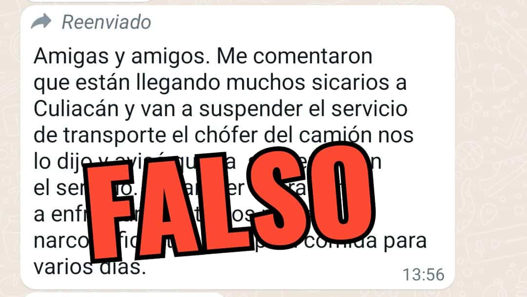 La Secretaría de Seguridad Pública de Sinaloa desmiente noticias falsas que circulan en redes sociales