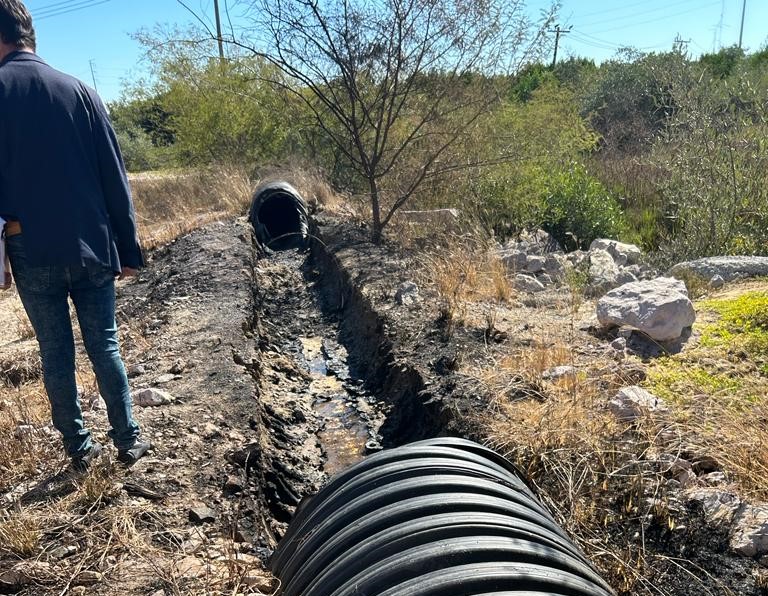 Incendio en manglar causa daños en la descarga de planta
