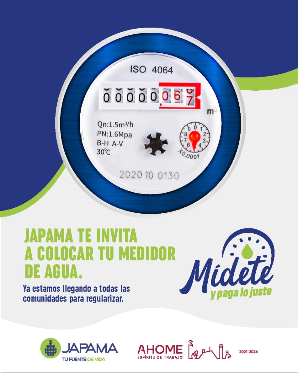 Japama iniciará este miércoles campaña de instalación de medidores