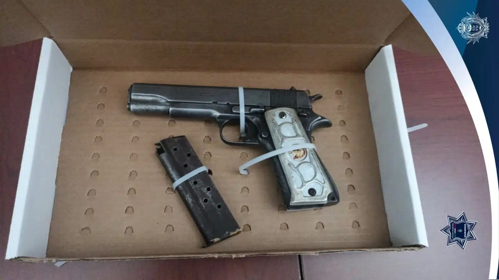 Le aseguran pistola a estudiante de secundaria en Durango