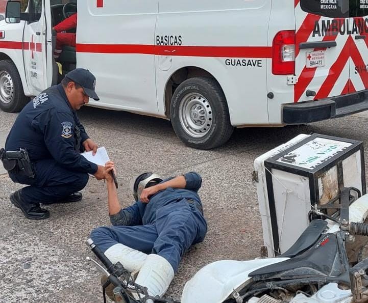 Motociclista Atropellado Guasave Policíaca Cruz Roja