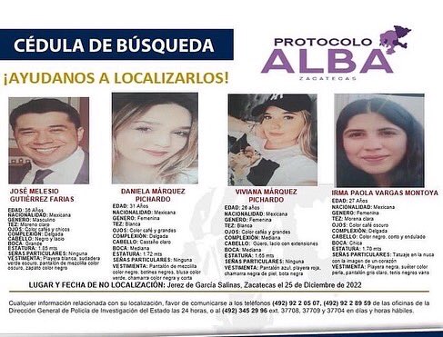 No los localizan desde Navidad; son de Guanajuato, pero desaparecieron en territorio zacatecano