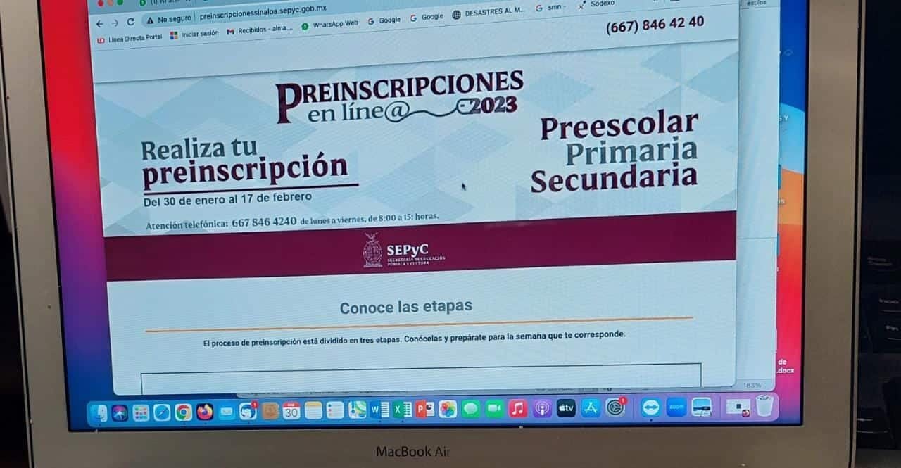 Preinscripciones en línea SEP Sinaloa