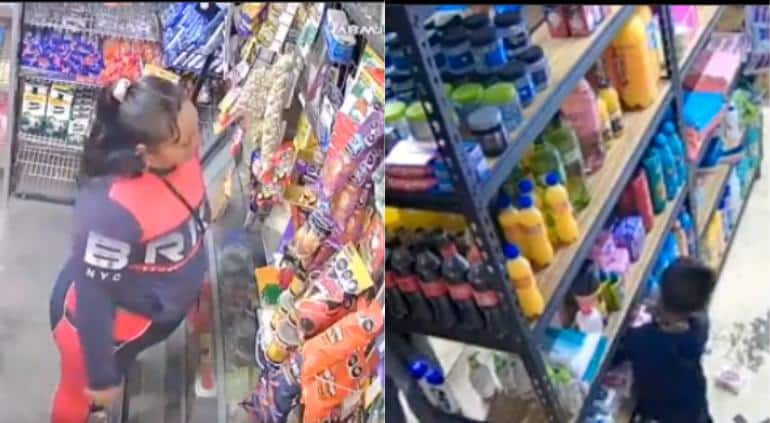 VIDEO: ¡Lamentable! Papás llevan a sus hijos a robar a tienda sin imaginar que cámaras los captaron